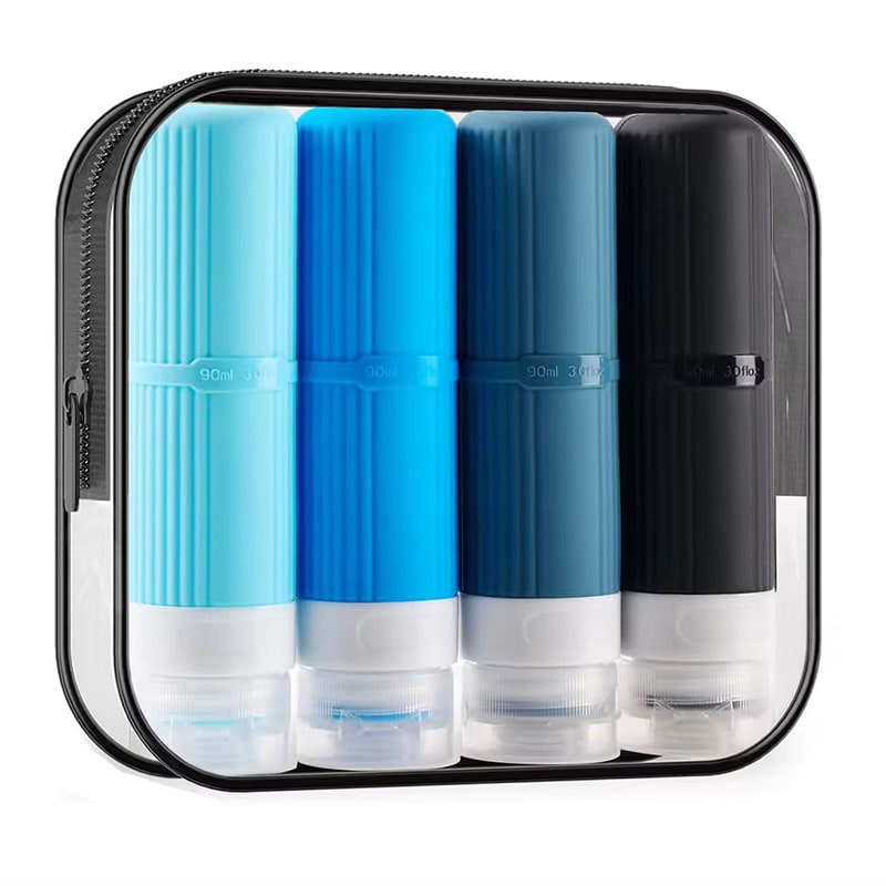 4-Pack Refillable 3 oz Travel Bottles | TSA-Approved